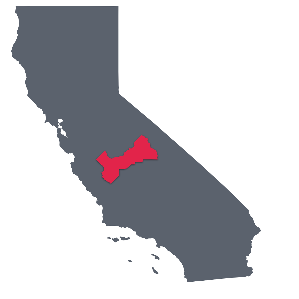 CA Map - Fresno County